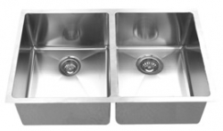 Undermount 29" Double Bowl Square Radius Corners Stainless Steel Sink - AST2918 RC