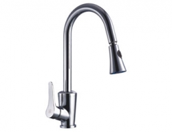 Single Handle High Arc Kitchen Faucet with Pullout - AGW-A1072